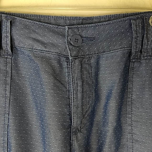 Lee Women's Shorts Midrise Fit Pacific Dot Blue 10 - Picture 4 of 7